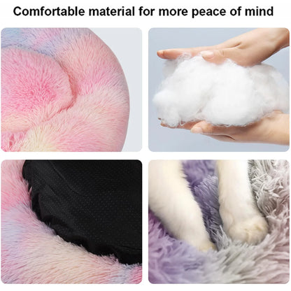 Calming Donut Dog Bed Anti-Anxiety, Self Warming, Cozy Soft Plush round Pet Bed, Ideal for Both Home & Travel, 30"L X 30"W X 8"H