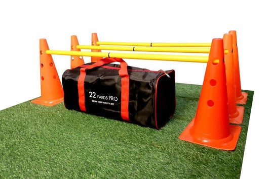 Agility Training Hurdle Trainer Kit - 6 Cones with Holes and 3 Poles