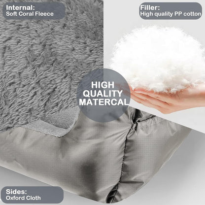 Dog Car Seat for Small Dogs - Warm Soft Washable Pet Car Bed with Storage Pocket and Clip-On Safety Leash - Portable Travel Carrier Booster Seat