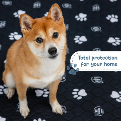 Pack of 2 Reusable Dog Pee Pad, Washable Slip-Resistant Waterproof Mat, 24X48 Inches